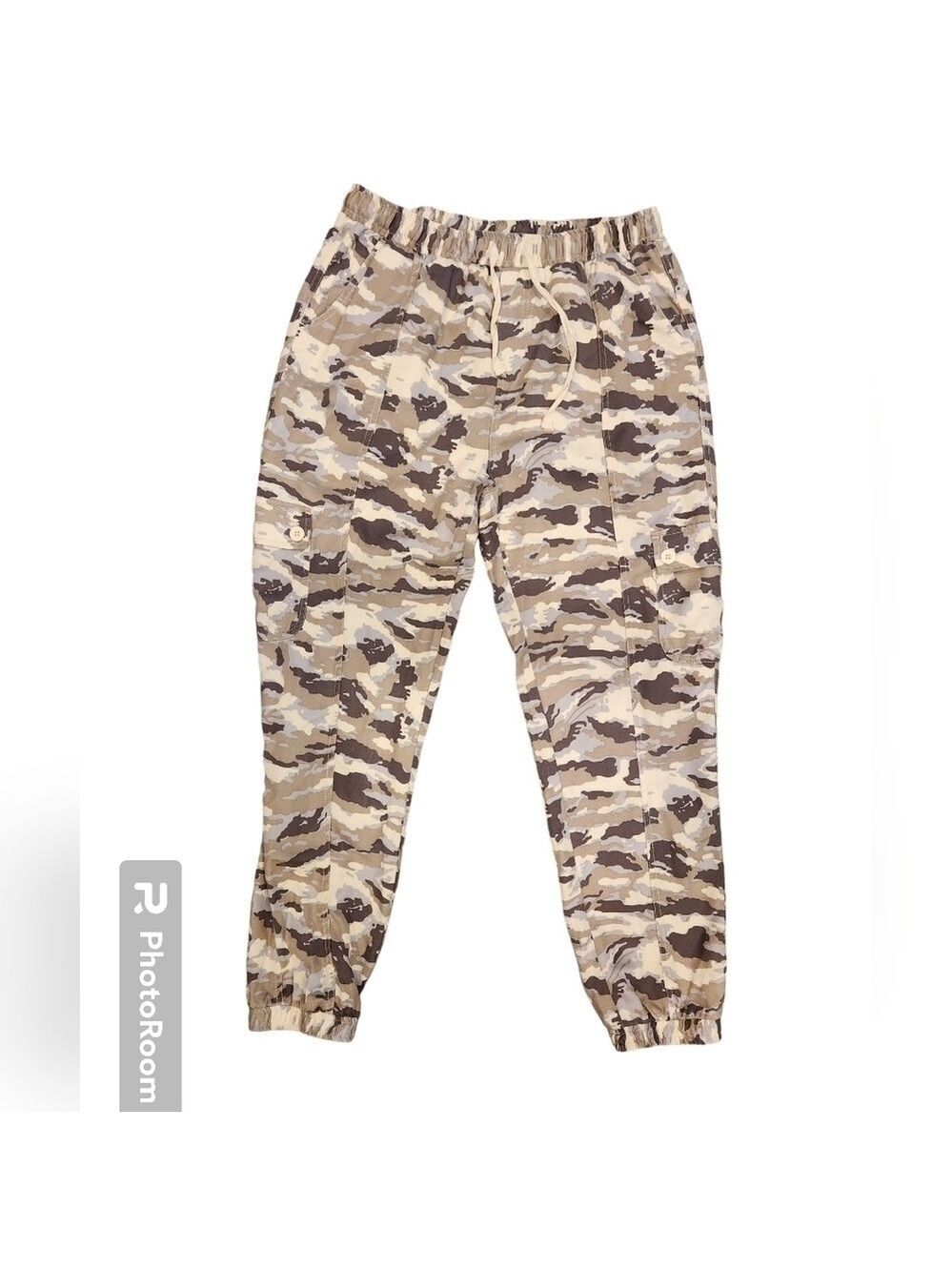 Velvet Heart tan, beige, neutral shades camo print joggers size medium NWOT